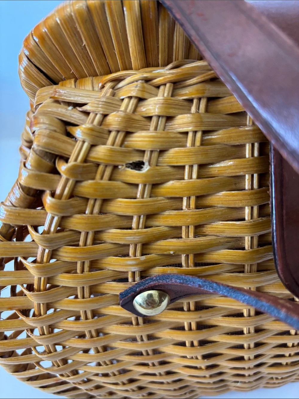 Vintage handwoven rattan